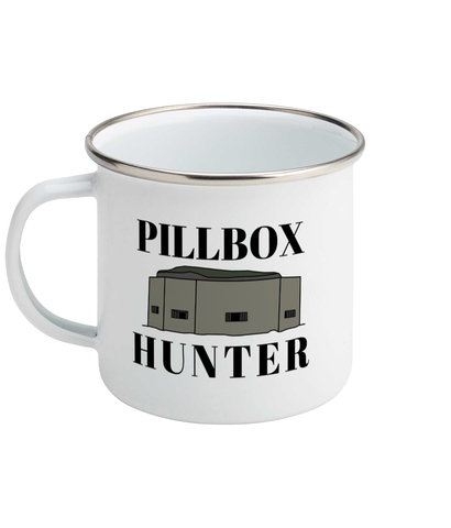 Enamel Pillbox Hunter Mug